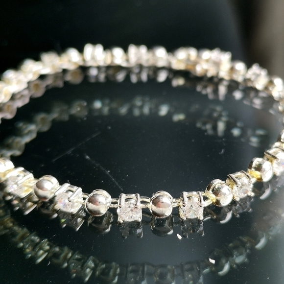 Nwt sterling silver cz tennis bracelet - Picture 2 of 4